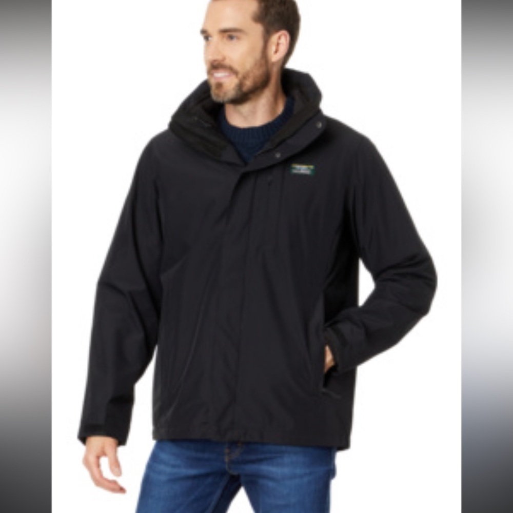 LL Bean | Mens Sweater Fleece 3-in-1 Jacket | Regular Size XL | Black - Picture 3 of 11